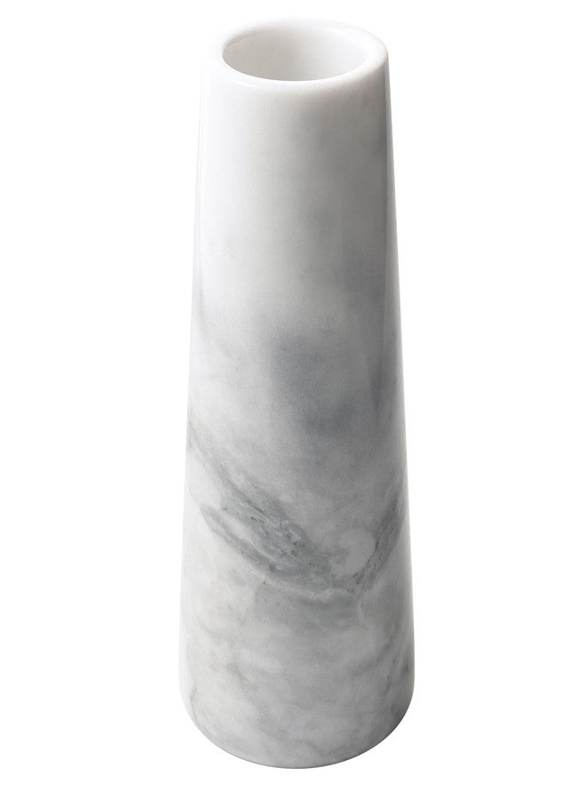 Moreast A Grade Natural Marble White Flower Vase, Finely Polished Stone, Decorative Modern Floral Vase, Concisely Designed Centerpiece, Bedroom, Office Wedding (Cylinder) - Image 1